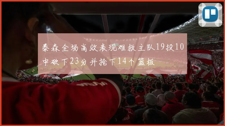 泰森全场高效表现难救主队19投10中砍下23分并抢下14个篮板
